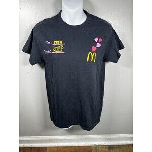McDonald’s Cardi B Offset 2023 Employee Black T-Shirt Size Small Short Sleeve